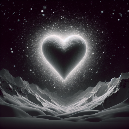 black screen white heart