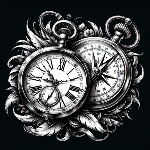 compass and watch tattoo