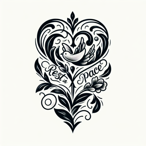 rest in peace heart tattoos