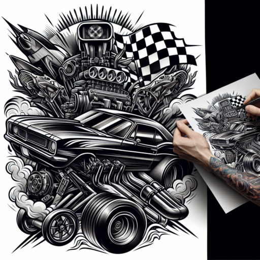 drag racing tattoos designs