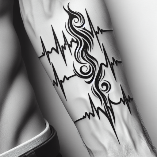 ekg tattoo design