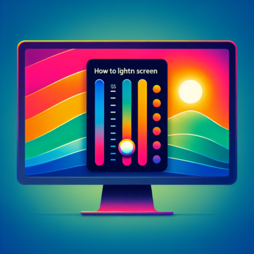 how to lighten screen
