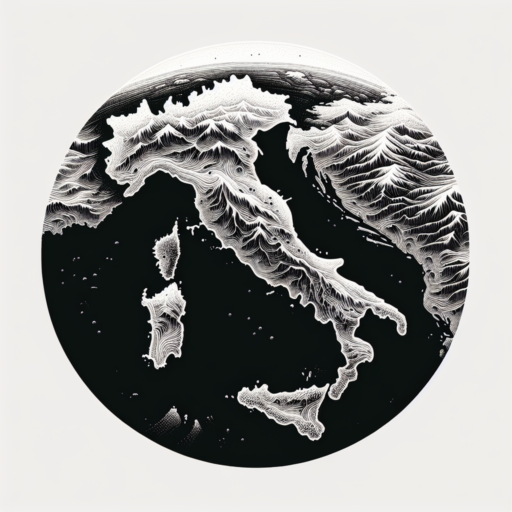 italy map black and white