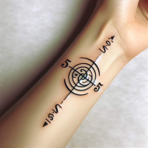 small coordinates tattoo